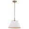 Nuvo Dover 1-Light Medium Pendant - White with Vintage Brass 60/7412 - alternate 5